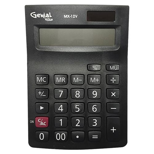 Calculadora Genial Digital Negra Mx-12V