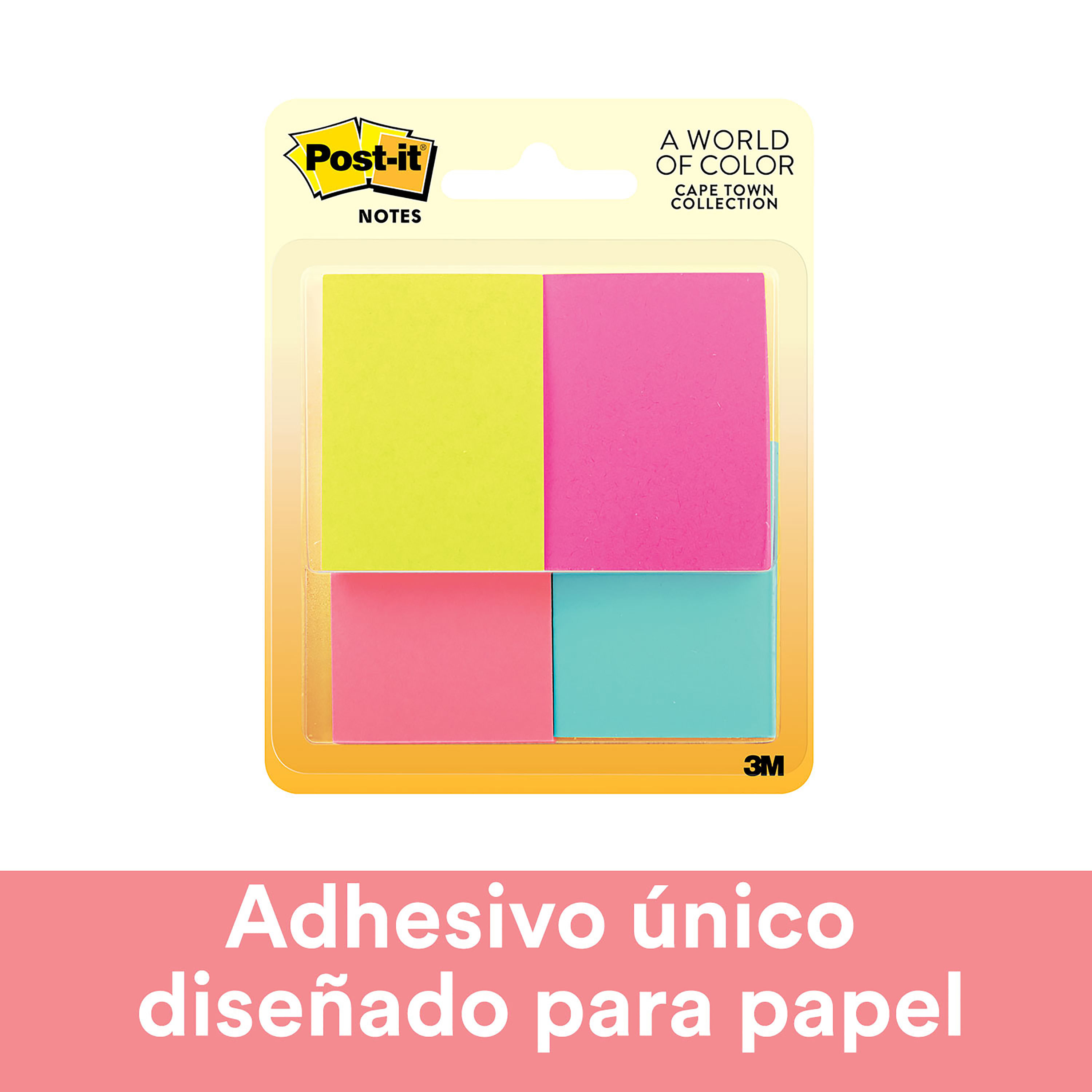 Comprar Notas Adhesivas Post It® Color Cape Town 1 5x2in Con 4 Blocks