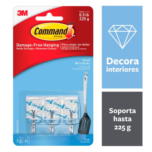 GANCHO COMMAND PUNTA METAL - 3Uds