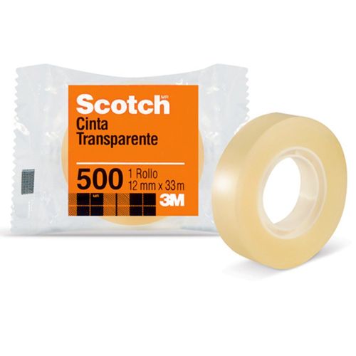 Cinta en Bolsa Scotch® 500 Transparente, 18mm x 25m