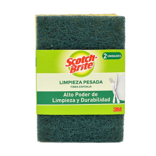 ESPONJA SCOTCH BRITE DOBLE USO CUADRADA - 2Uds