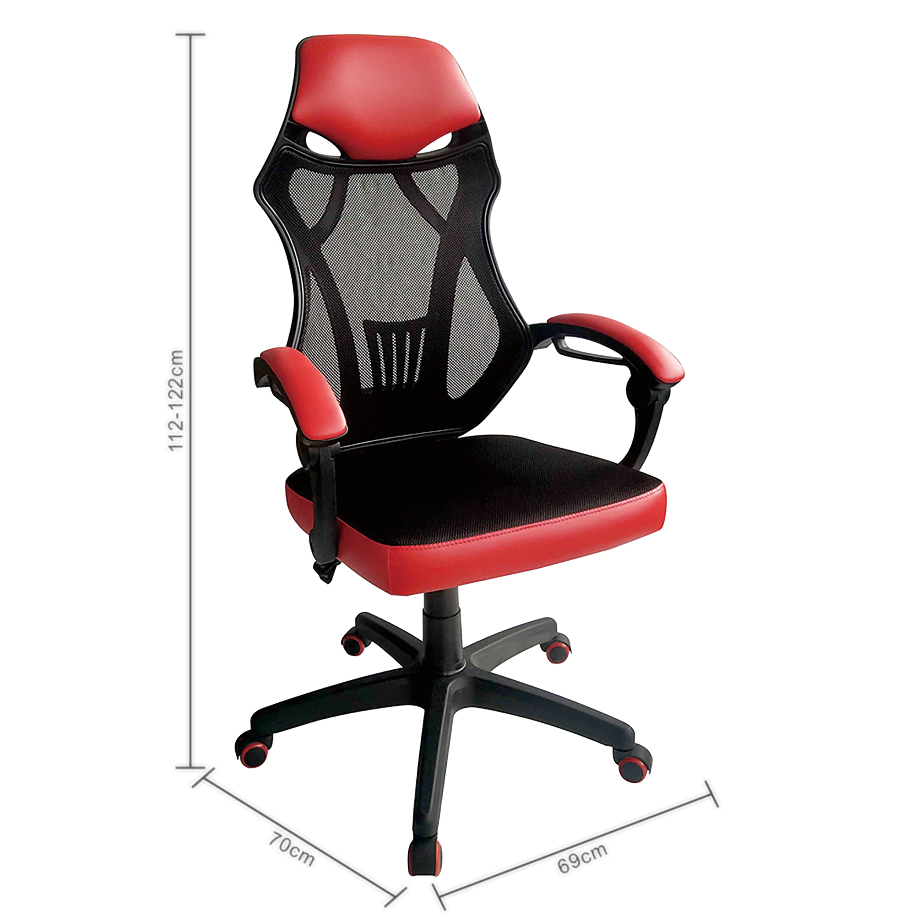 Pack de 4 sillas oficina rojo ref: 122 PC - Papeleria Segarra