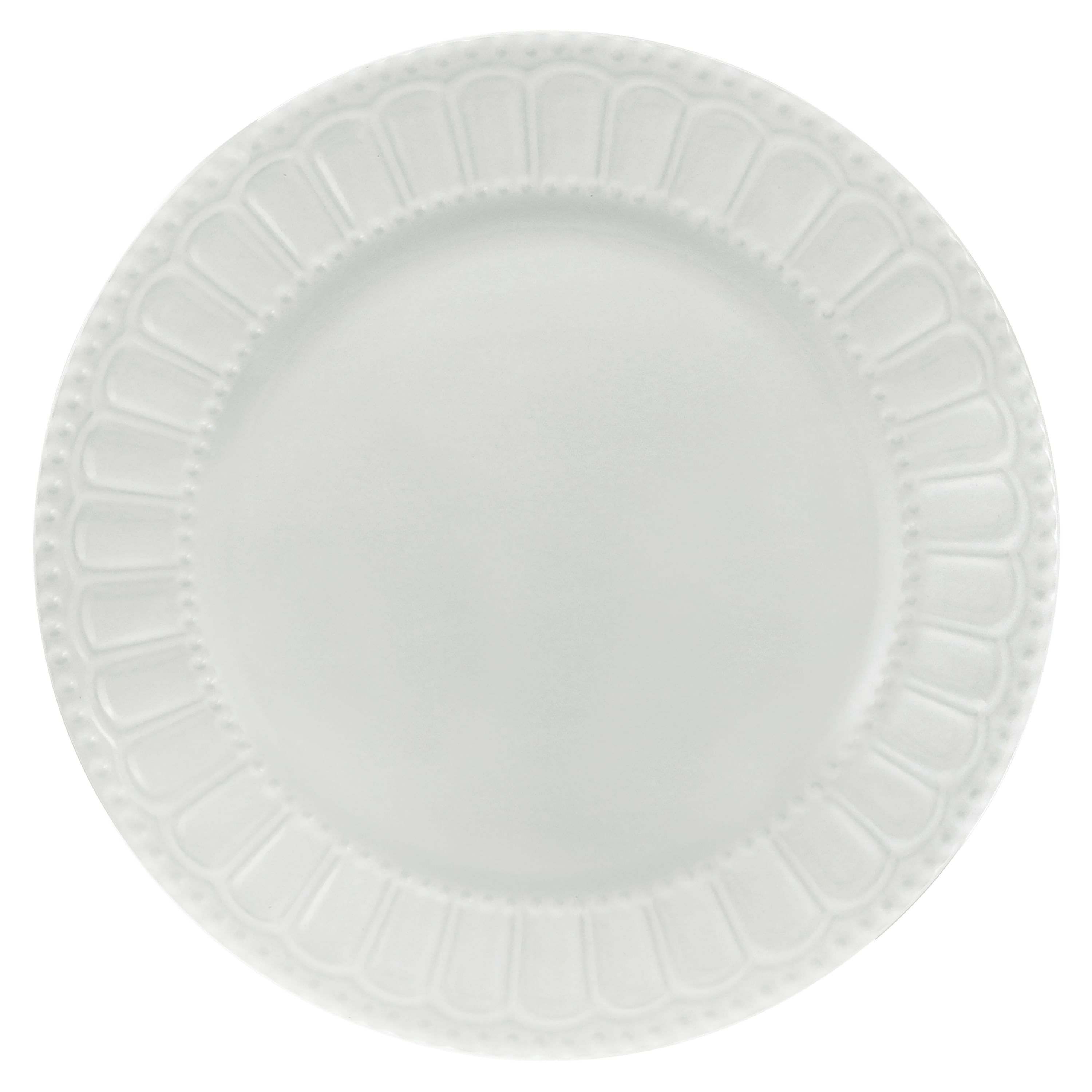 Comprar Plato Mainstays Plano Blanco Embosado - 10.5 pulgadas