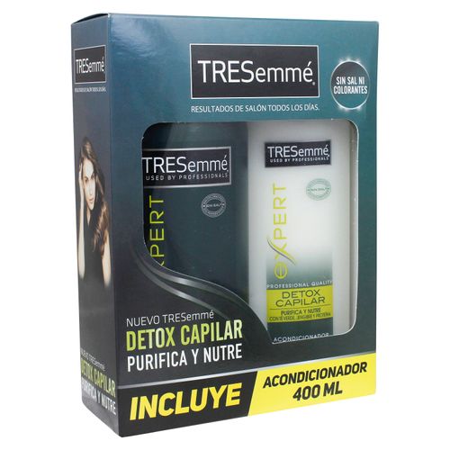 2  Pack Shampoo Y Acondicionador Tresemme Detox Capillar-1150ml