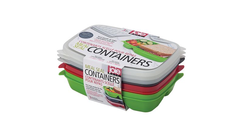 GENERICO Set 3 Conservadores Potes Plasticos Para Comidas Con