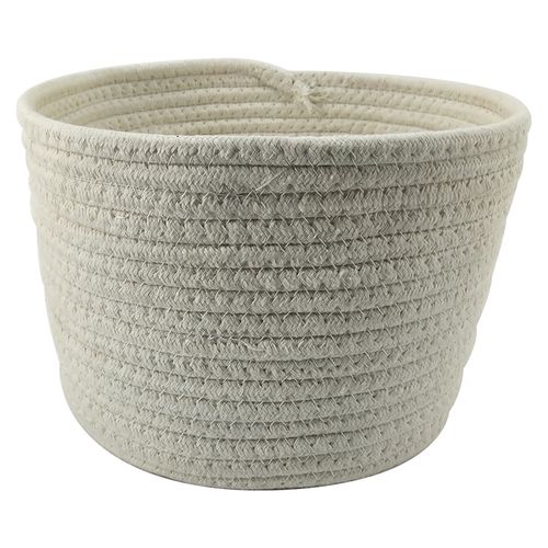 Ms Maceta Tipo Canasta Beige 24X24Cm