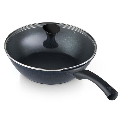 Sarten Aluminio  Con Tapa De Vidrio-28cm