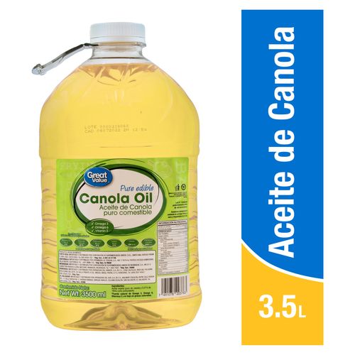 Aceite Great Value Canola- 3500ml