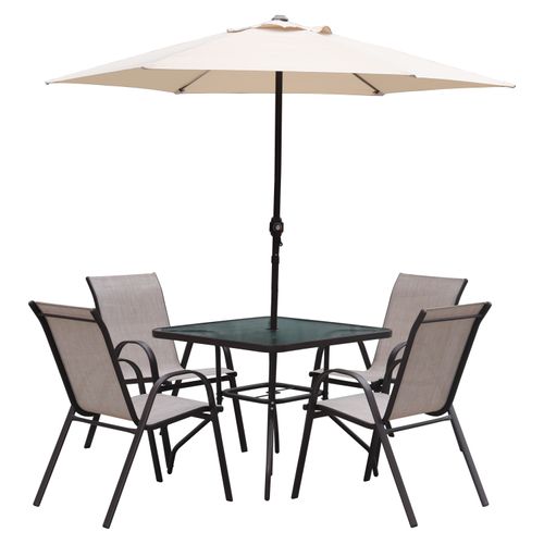 Ms Set De Jardin 6 Piezs 4 Pesonas Beige