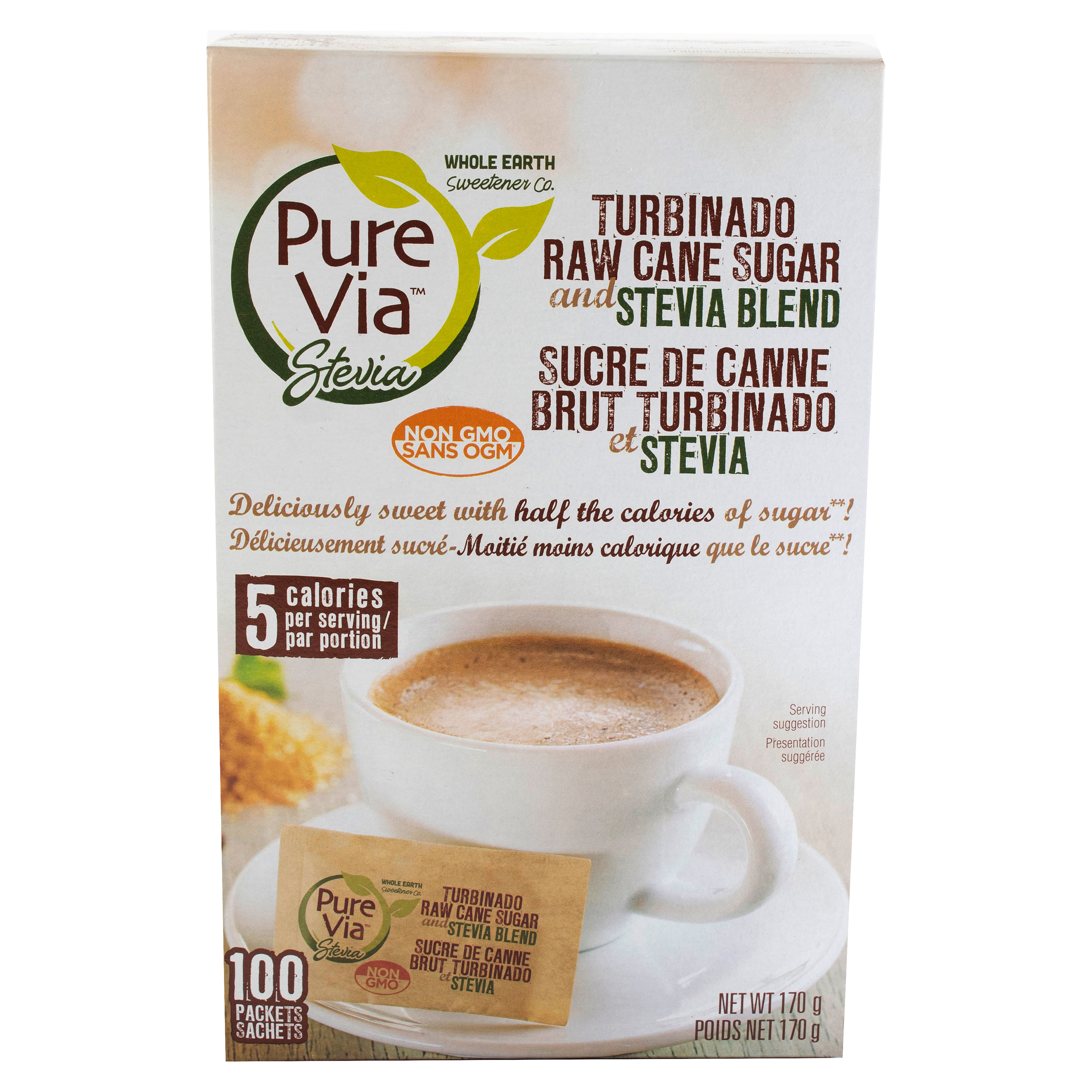 Stevia Sucre de Canne - Pure via - 156 g