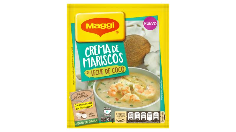 Crema Mariscos Maggi C Leche Coco 80Gr