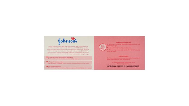 Protectores para Lactancia Johnson's con Flocgel 48 pzas a precio de socio