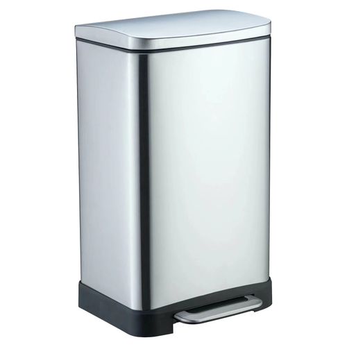 Basurero Mainstays de Acero Inoxidable Cromado 30lt