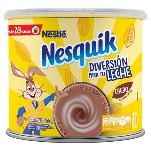 Bebida en Polvo Nestle Nesquik Sabor A Chocolate Lata- 400 gr