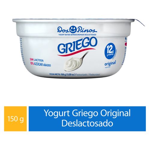 Yogurt Dos Pinos Delactosado Griegro  Original - 150gr