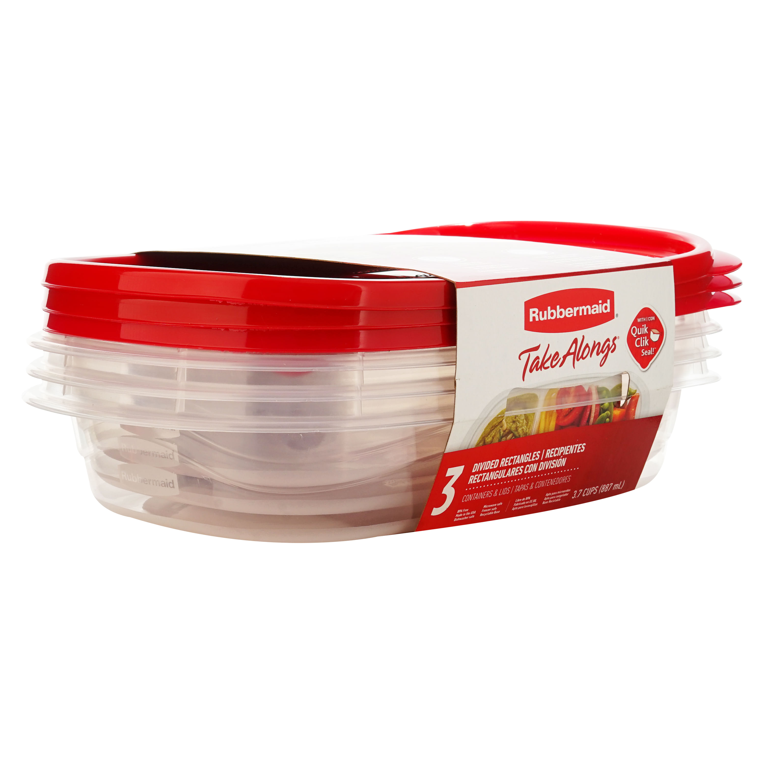 Set 4 recipientes para carne fría, con tapa y cuerpo retirados, en cuatro  colores, reutilizable y apilable, fabricado en plástico libre de BPA