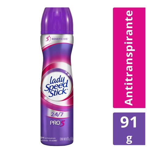 Desodorante Antitranspirante Lady Speed Stick 24/7 Pro 5 Aerosol 91 g