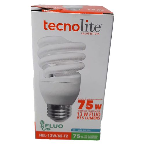 Bonbillo Tecnolite  Fluor Espirales  13W6500Ke27975Lm