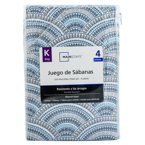 Juego De 4 Piezas Tamanio King De Microf