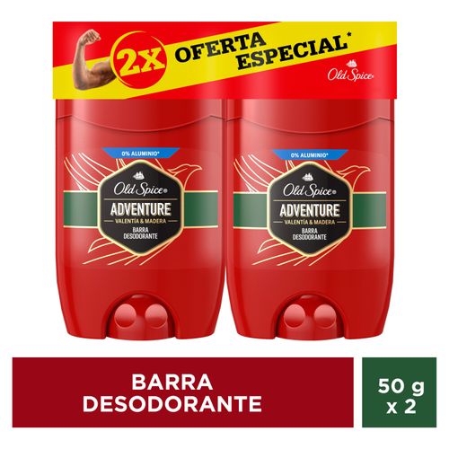 Barra Desodorante Old Spice Adventure 2 Unidades - 50gr