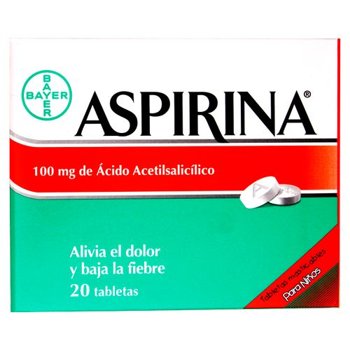 Aspirina Bayer Para Niños - 20 Tabletas