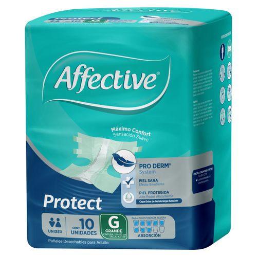 Pañal Incontigencia Affective Protect Talla G- 10 Unidades