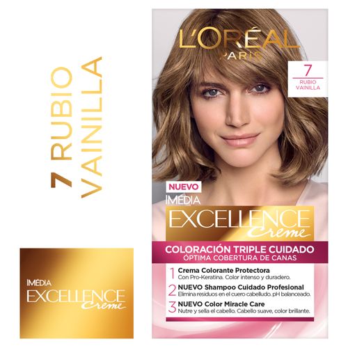 Tintura Permanente Excellence Creme  L'Oreal Paris - Tono 7