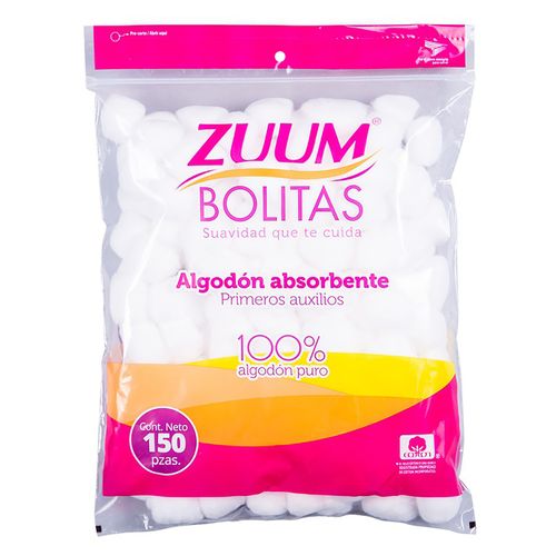 Algodon Zuum Bolitas - 150 unidades