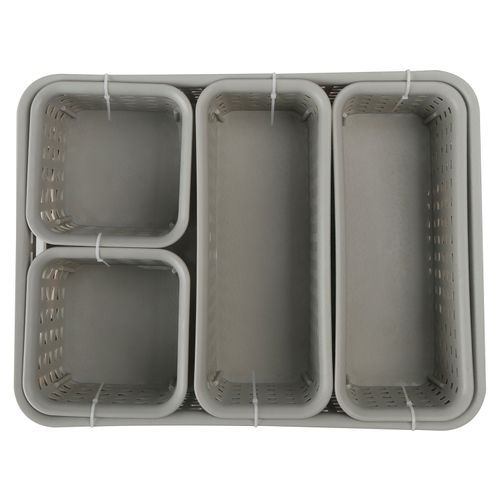 Set Mainstays de 5 Canastas Organizadoras