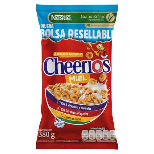 NESTLE CHEERIOS® Miel Cereal 380g Bolsa