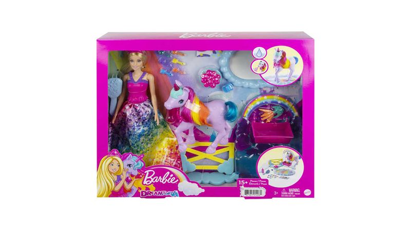 Comprar Muñeca Con Unicornio Barbie Dreamtopia