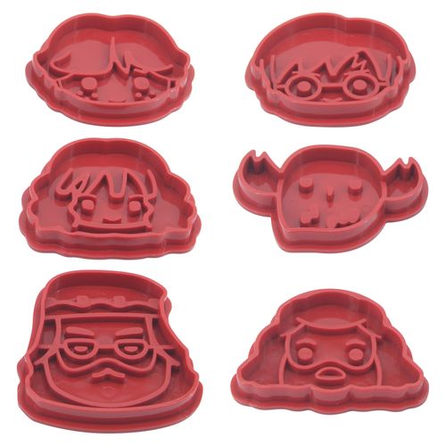 Set de cortadores  de galletas 6 piezas Harry Potter. Modelo: WAL01135