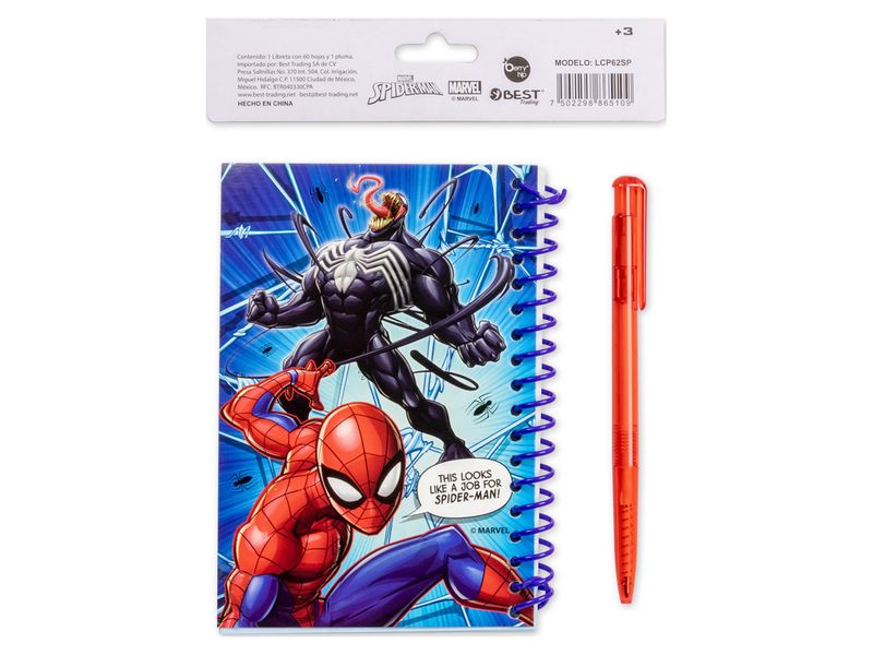 Libreta-Berry-Hip-con-Pluma-Spiderman-2-25364