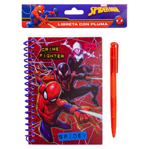 Libreta Berry Hip con Pluma Spiderman