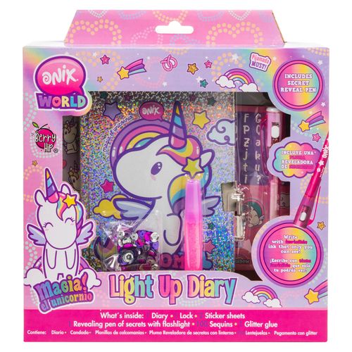 Diario Con Luz Berry Hip Onix