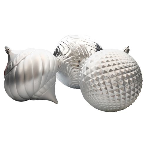 Esfera Holiday Time 120mm Plata