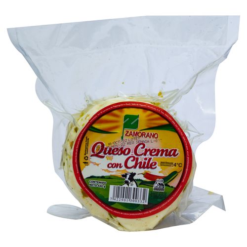Queso Crema Zamorano Con Chile - 440 g
