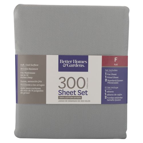 Sabana Matrimonial Better Homers & Gardens 300 Hilos Gris