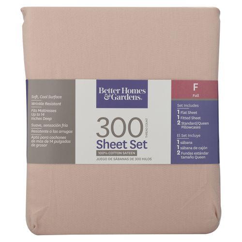 Sabana Matrimonial Better Homes & Gardens 300 Hilos Rosa