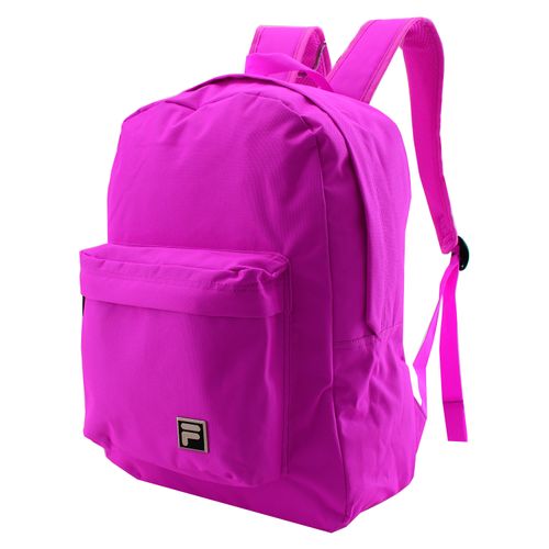 Mochila Juvenil Fila Con Compartimiento Principal Y Compartimiento Pequeño Al Frente Color Rosado