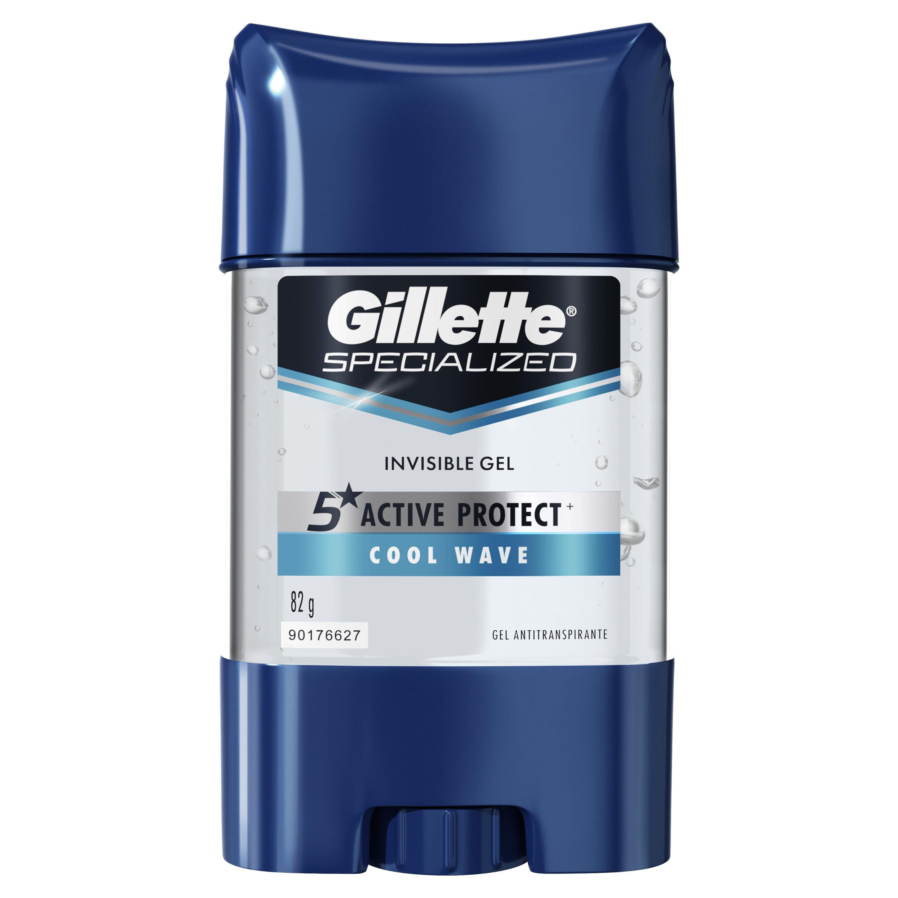 Gillette Antitranspirante y desodorante para hombres, gel transparente,  aroma Cool Wave, 2.85 oz