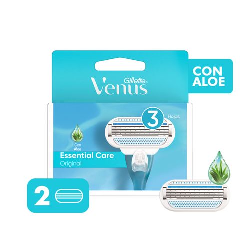 Gillette Venus Original Repuestos Para La Depilación De La Mujer para una depilacion suave y al ras 2 unidades