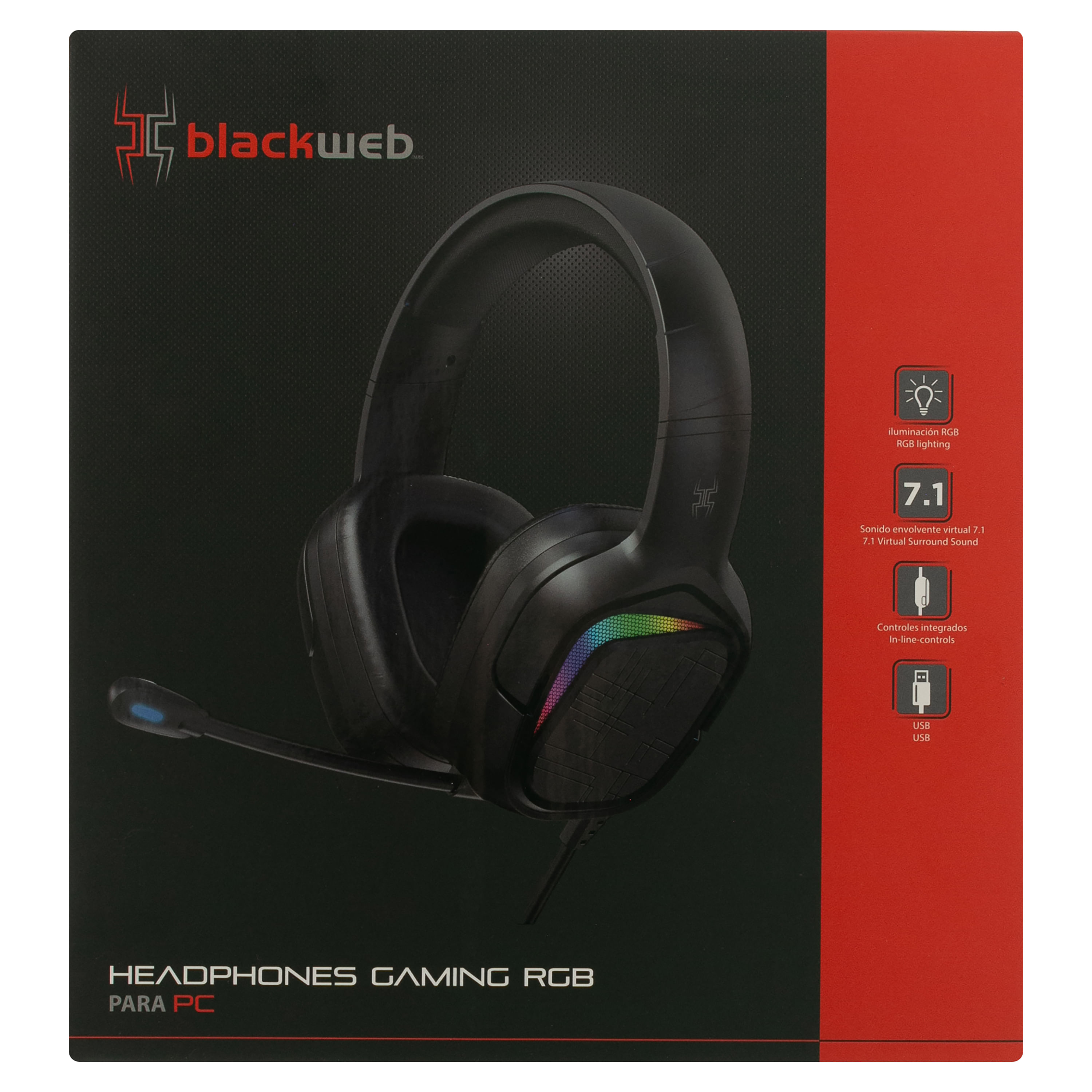 Comprar Headset Gaming Blackweb Rgb Para Pc Walmart Honduras