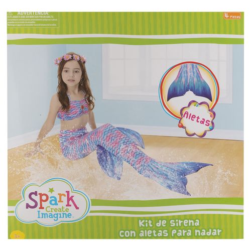 Set de Sirena Sci Con Aletas y Bikini