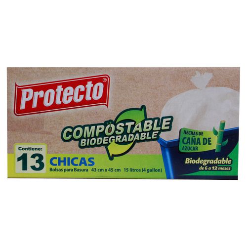 Bolsa Basura Protecto Comp Bio Peq 13U