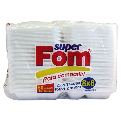 Bandeja Superfom Desechable con Division 50 unidades