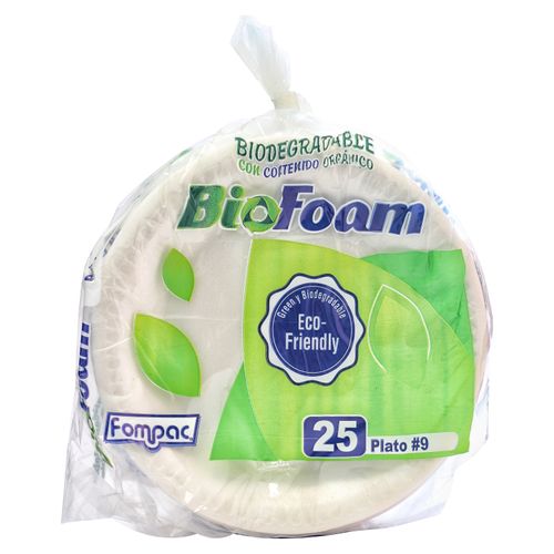 Plato Biodegradable Biofoam Liso N9