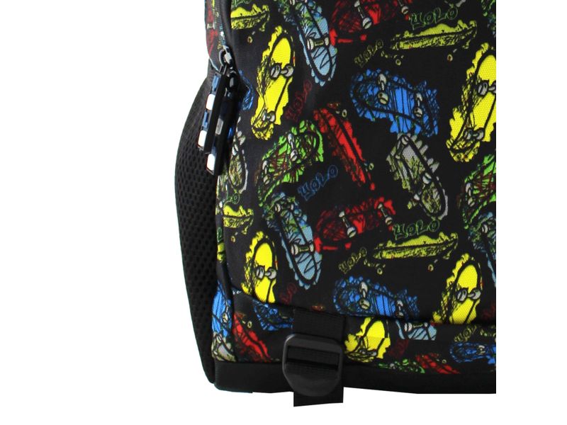 Mochila-Juvenil-Yolo-con-Malla-en-los-Laterales-para-llevar-Botella-Estampados-Surtido-Color-Negro-7-27405
