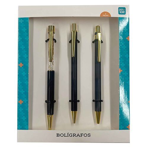 Set Bolígrafos, Pen+Gear,1.0mm tinta negra. Modelo: ID11652