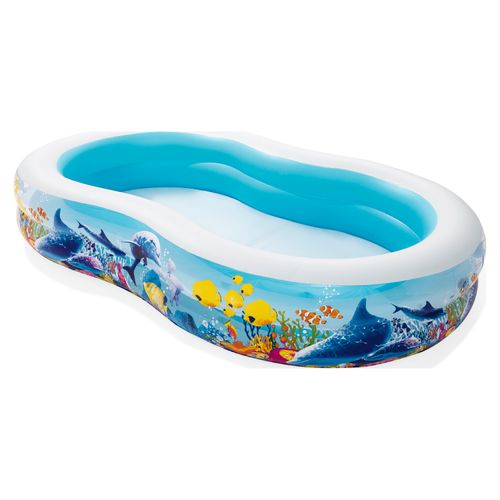 Piscina de Juegos Inflable Bestway Diseño Coral Marino Medidas 2.62m x 1.57m x 46cm Modelo: 54118 Capacidad para 144 galones